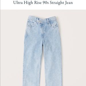 BRAND NEW 90’s Straight Ultra High Rise Abercrombie Jeans